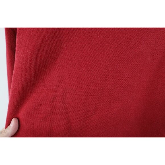 Vintage 90s Fossil Watch Mens Medium Faded Spell Out Crewneck Sweatshirt Red USA - Picture 5 of 14